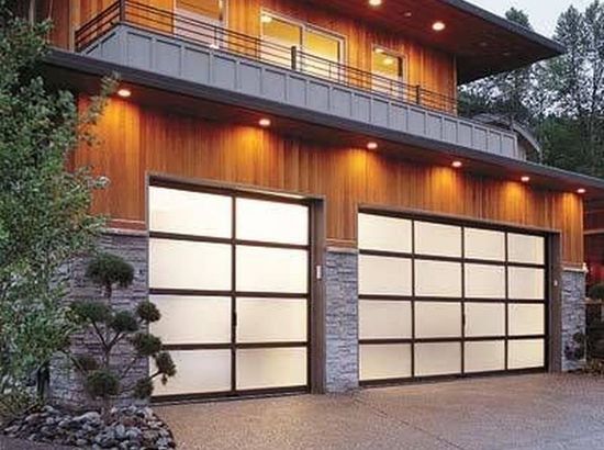 modern steel garage doors